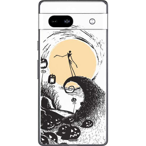 Disney The Nightmare Before Christmas Jack on Spiral Hill Art Google Pixel 7a Skin